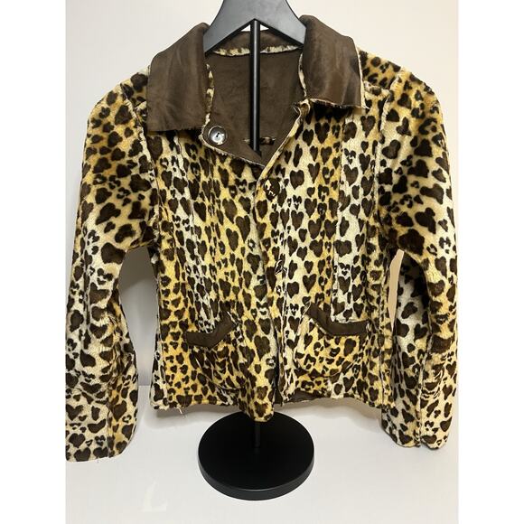 Iz Byer California Reversible Women’s Cheetah Print Jacket Size 7/8 - Picture 6 of 11